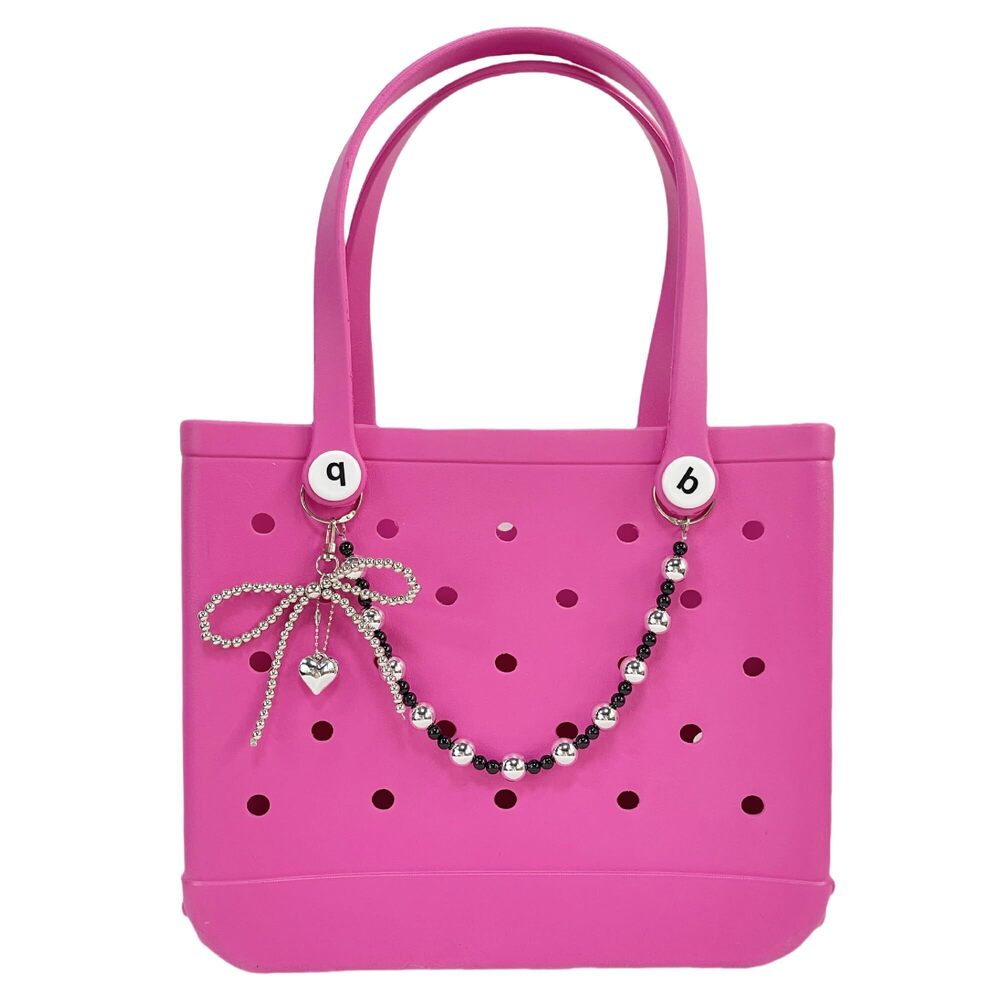 2636 Bow Beaded Charms for Bogg Bag Accessories Rubber Beach Bag, Boho